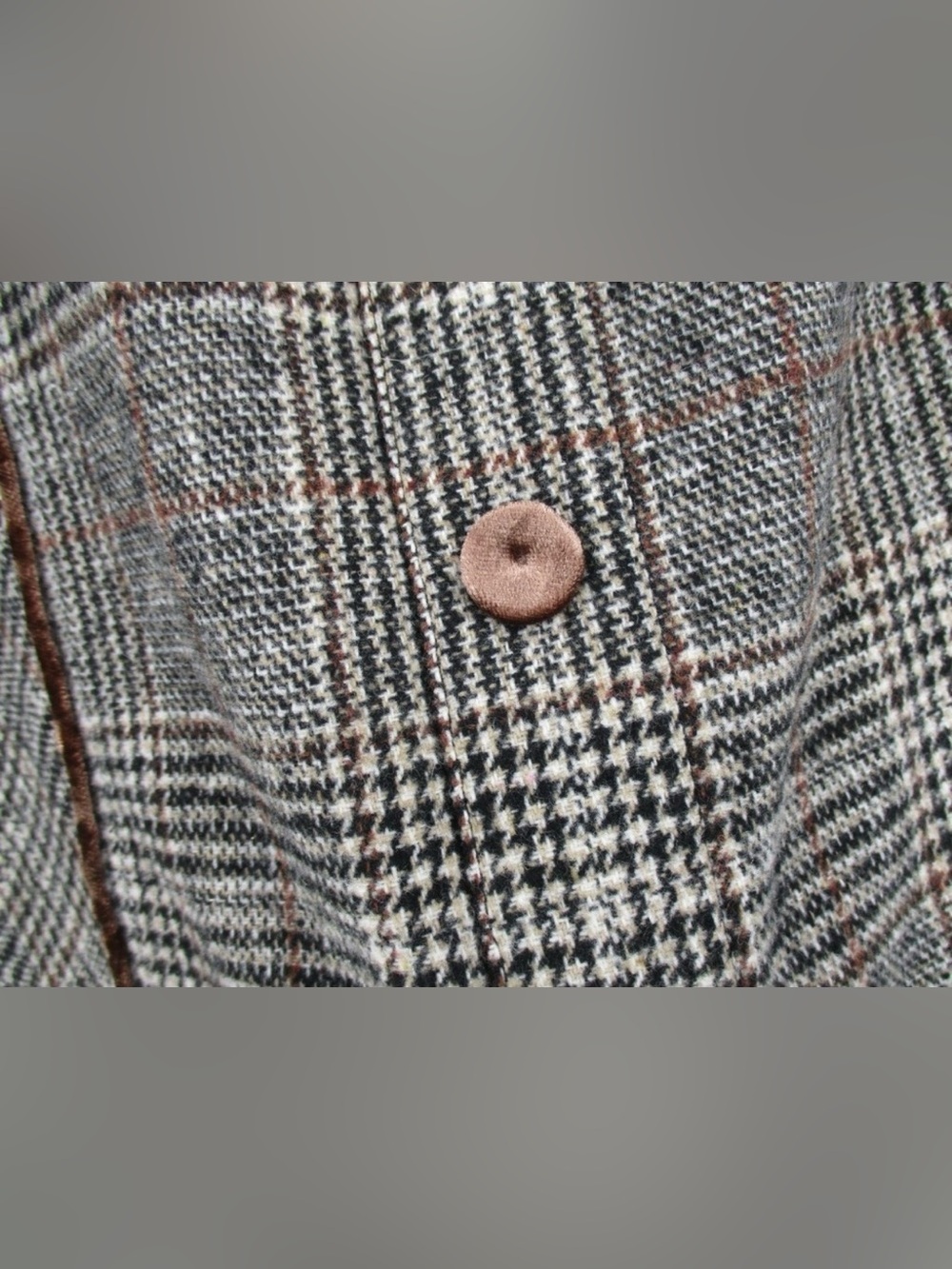 Bagatelle Collection Skirt‎ Womens Large Plaid Velvet Trim Preppy Academia Zip - Picture 4 of 9